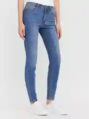 Синий женские джинсы Skinny, средней посадки