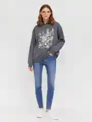 Синий женские джинсы Skinny, средней посадки