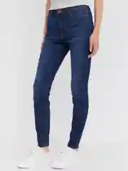 Синий женские джинсы Skinny, средней посадки