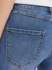 Синий женские джинсы Skinny, средней посадки