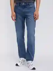 Синий мужские прямые джинсы Regular