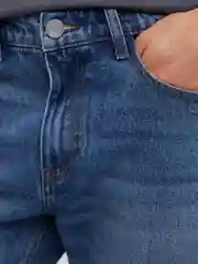 Синий мужские прямые джинсы Regular