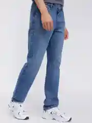 Синий мужские прямые джинсы Regular