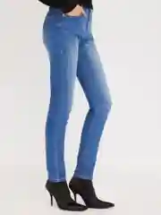 Светло-синий женские джинсы Slim, со средней посадкой