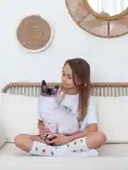Бежевый меланж мягкая подушка Кошка/Кот, реалистичная