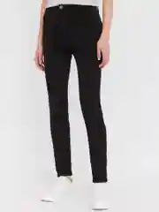 Черный женские джинсы Skinny средней посадки