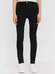 Черный женские джинсы Skinny средней посадки