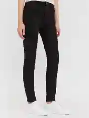 Черный женские джинсы Skinny средней посадки