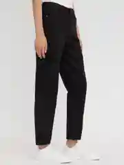 Черный женские джинсы Mom Fit высокой посадки