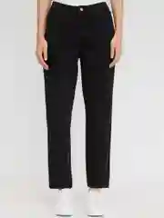 Черный женские джинсы Mom Fit высокой посадки