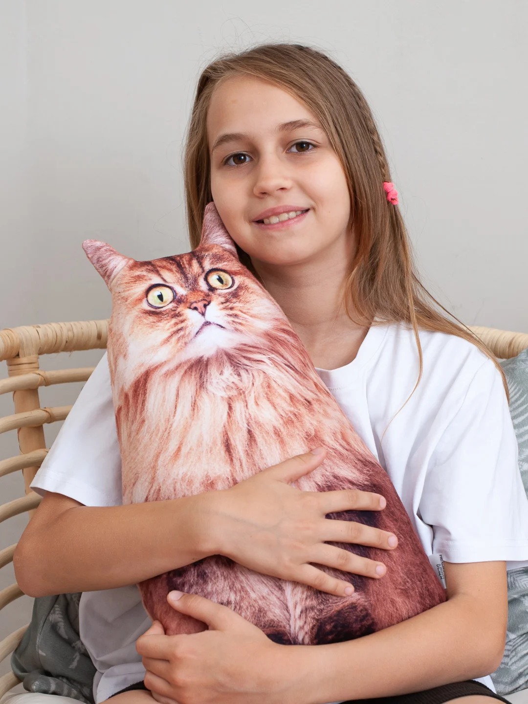 Рыжий мягкая подушка Кошка/Кот, реалистичная