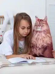 Рыжий мягкая подушка Кошка/Кот, реалистичная