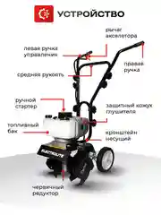 Бензиновый культиватор, мототяпка, ELECTROLITE KT 300