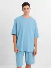 Голубой спортивный костюм мужской