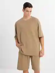 Бежевый меланж спортивный костюм мужской