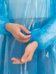 Алый дождевик с капюшоном, многоразовый