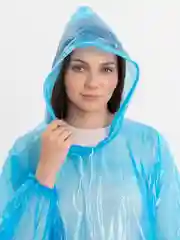 Алый дождевик с капюшоном, многоразовый