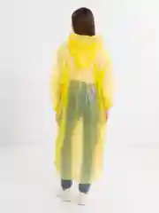 Желтый дождевик с капюшоном, многоразовый