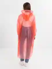 Красный дождевик с капюшоном, многоразовый