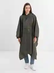 Зеленый пончо плащ дождевик