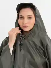 Зеленый пончо плащ дождевик