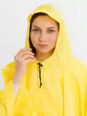 Желтый пончо плащ дождевик
