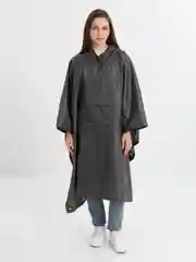 Серый пончо плащ дождевик