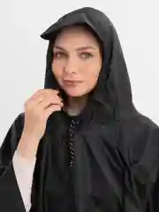 Черный пончо плащ дождевик