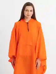 Оранжевый пончо плащ дождевик