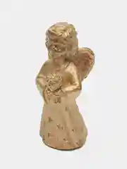 Белый ангел с сердечком, высота 10 см, гипс, декор, подарок