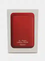 Красный картхолдер MagSafe Leather Wallet для iPhone