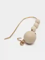 Белый серьги висячие с натульнм камнем