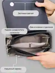 Черный сумка женская, кросс-боди, сумка через плечо женская
