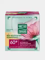 Крем для лица дневной Чистая линия "Активное омоложение", 60+, таволга и калина, 45 мл