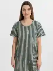 Зелёный хаки туника женская домашняя, большие размеры