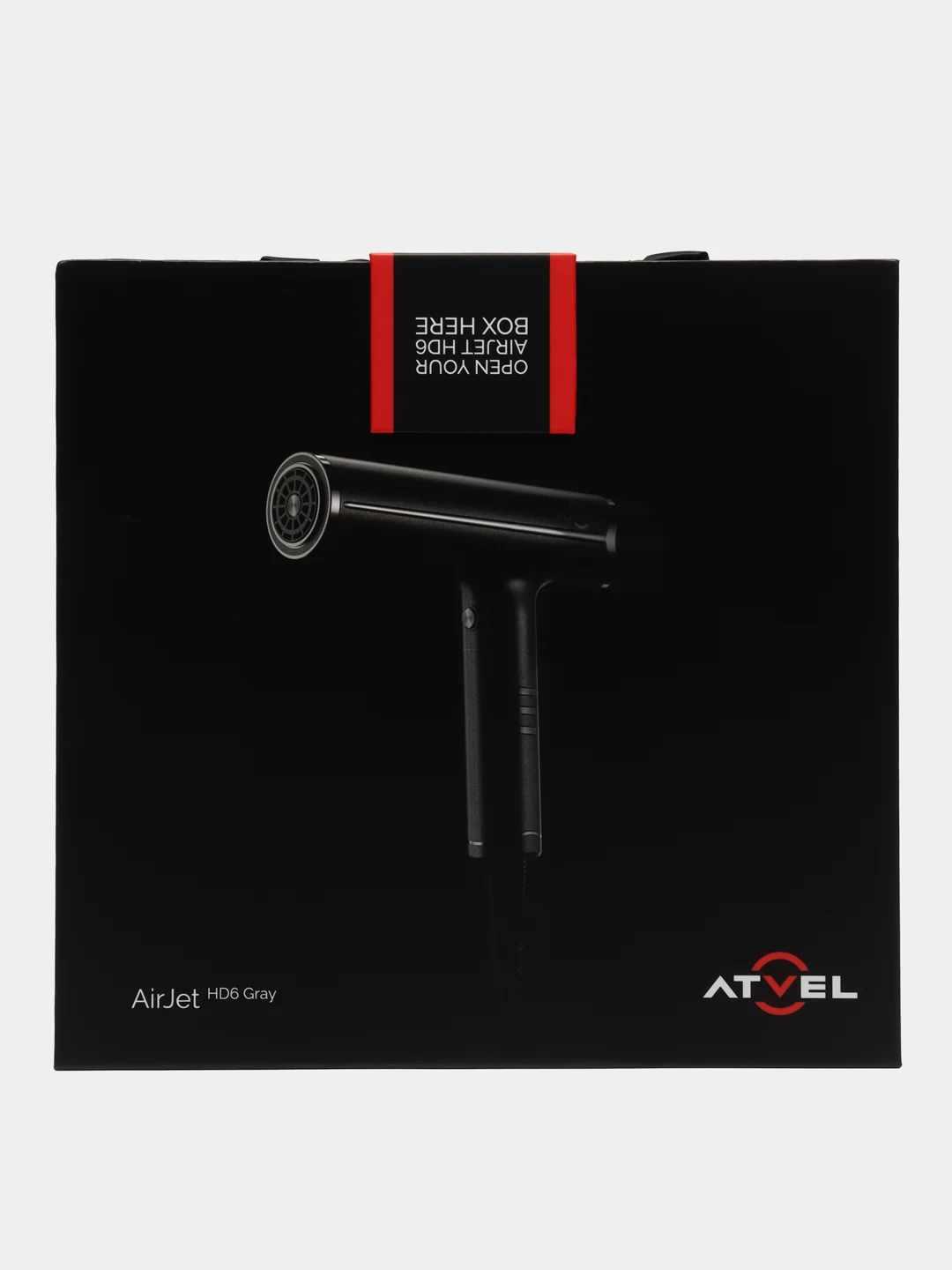 Серый фен для волос профессиональный Atvel AirJet HD6 Gray 81201 для сушки и укладки