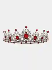 Красный корона, диадема свадебная для невесты на голову
