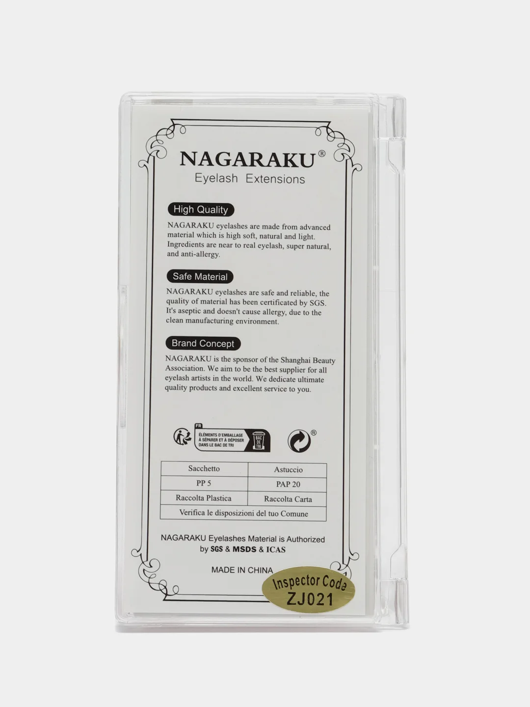 Ресницы для наращивания Nagaraku MIX 8-15 mm (Нагараку) Изгиб C D, YY shape черные