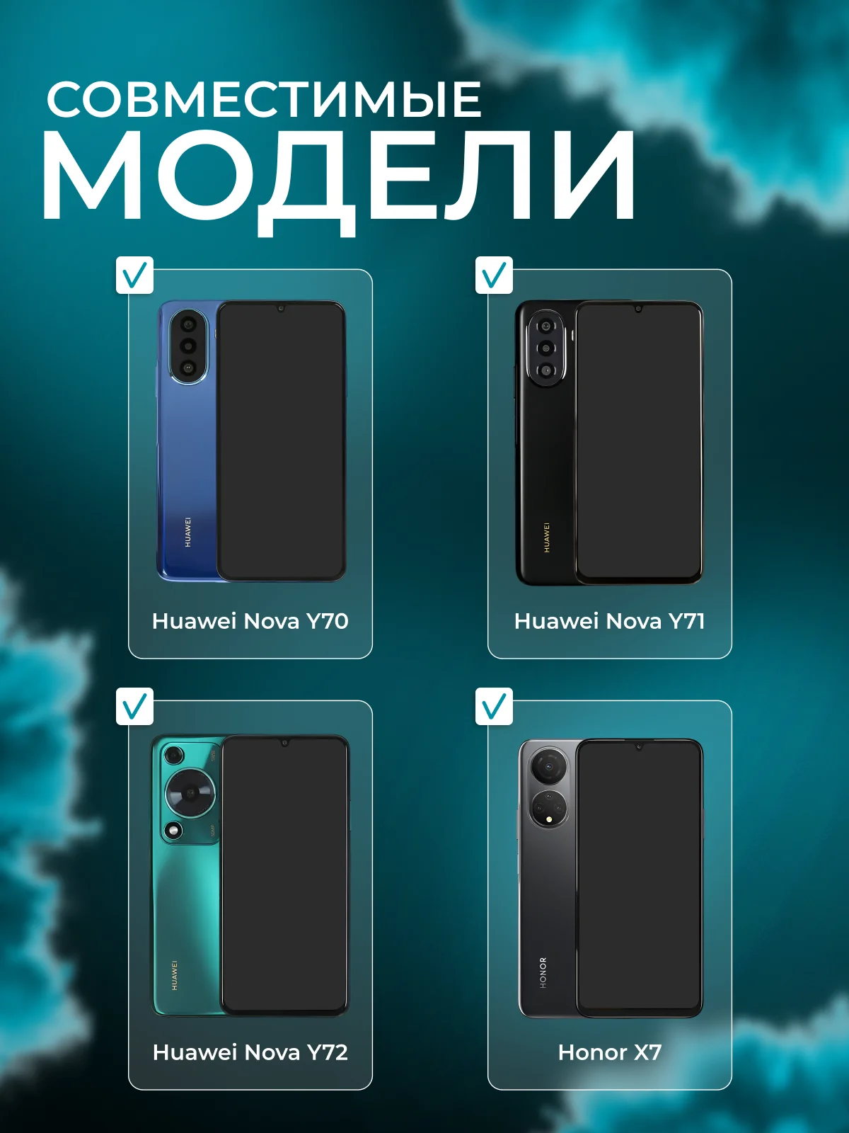 Защитное стекло для Huawei Honor Nova Y70 / Honor X7 / ( Хонор х7 ) Honor X7A