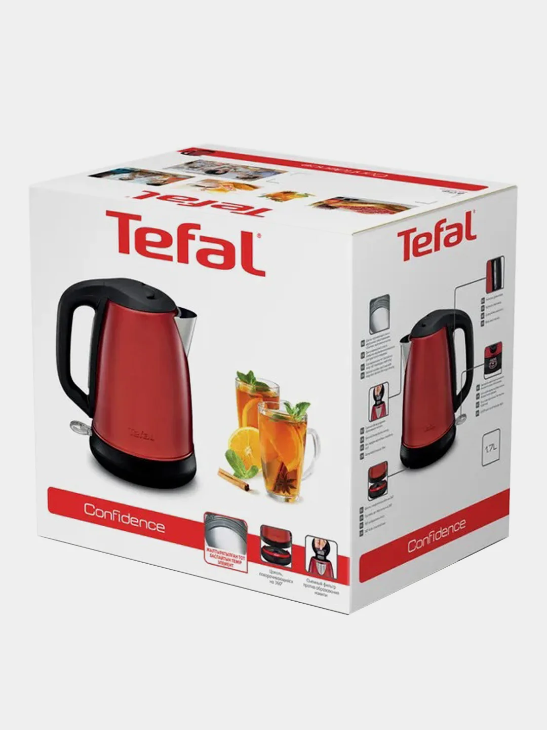 Электрический чайник Tefal Confidence KI270530, красный