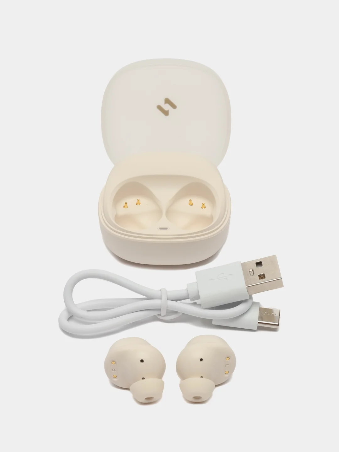 Бежевый наушники беспроводные игровые HAVIT TW969 True Wireless с микрофоном