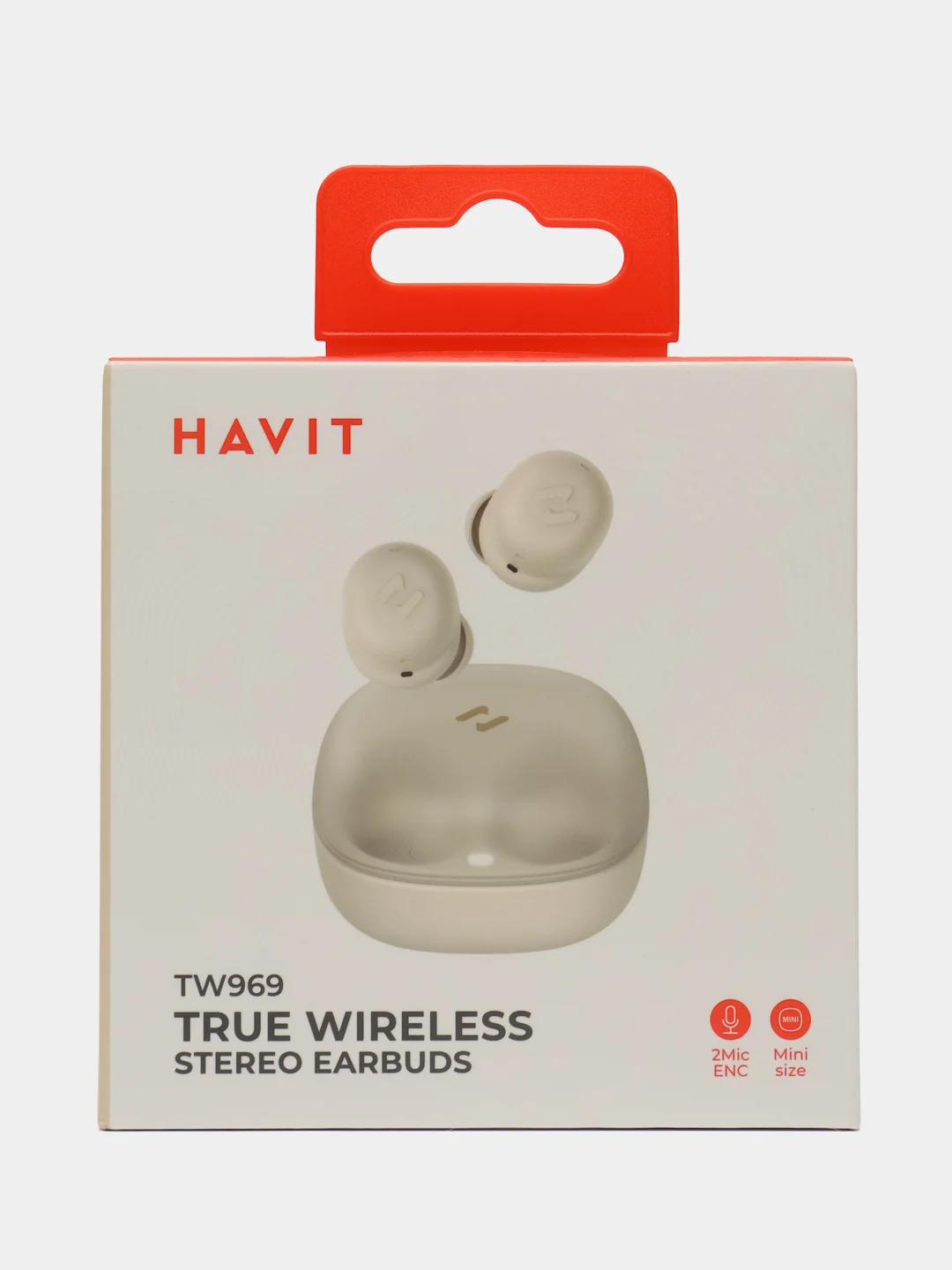 Бежевый наушники беспроводные игровые HAVIT TW969 True Wireless с микрофоном