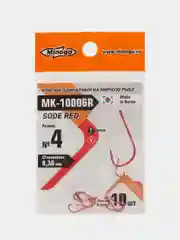 Красный крючки рыболовные Minoga MK-10006 SODE для животных насадок в фидерной и поплавочной ловле