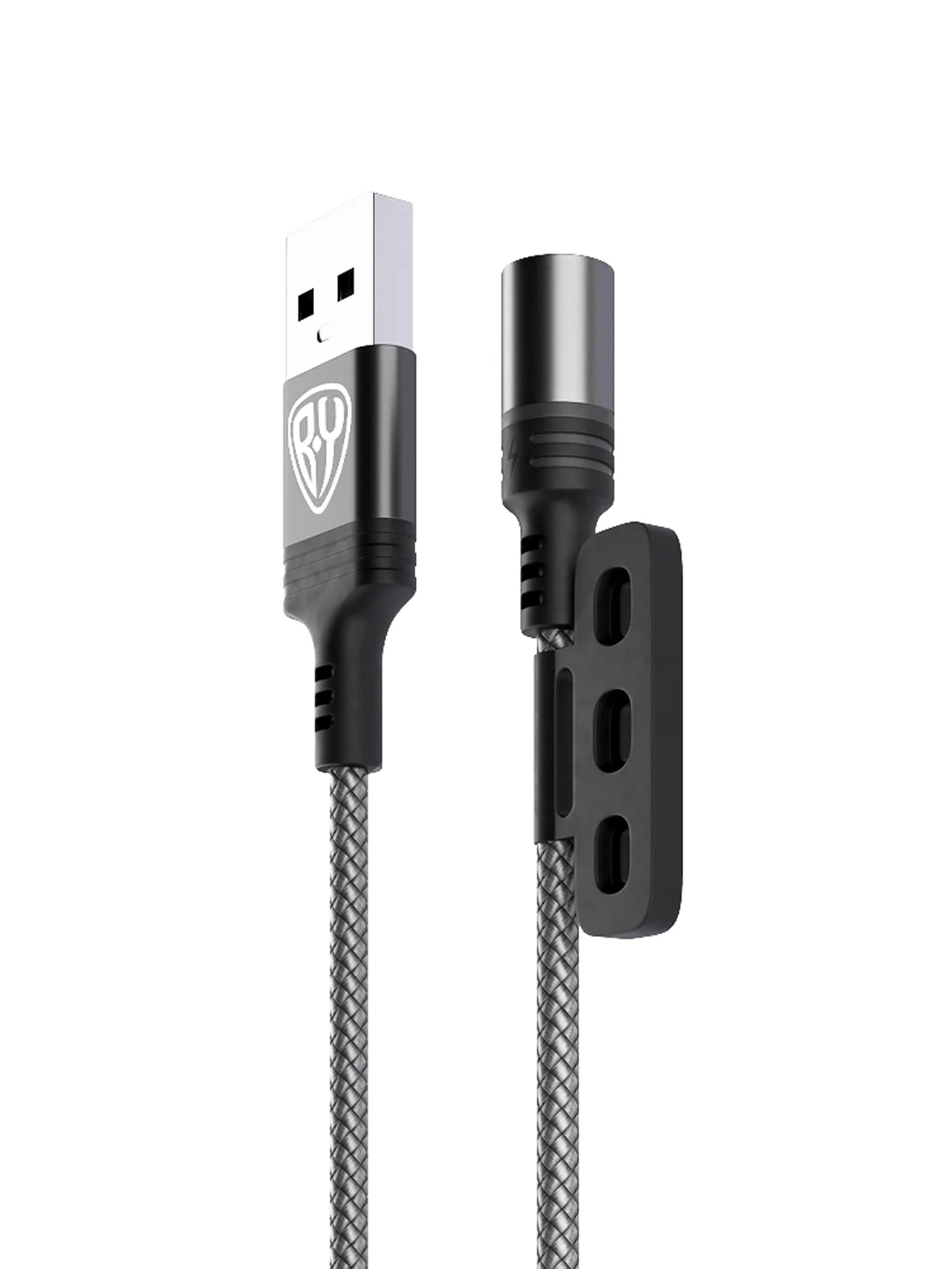 Кабель для зарядки Магнитный 3 в 1, iPhone / Micro USB /Type-C, 1 метр, 2.1 А, серый