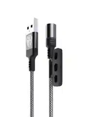 Кабель для зарядки Магнитный 3 в 1, iPhone / Micro USB /Type-C, 1 метр, 2.1 А, серый
