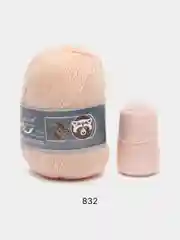 Светло-бежевый пряжа, пух норки