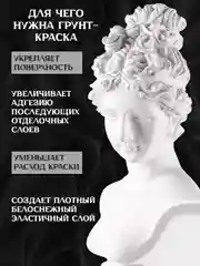Грунт-краска акриловая супербелая, грунтовка белая, грунт для творчества  ТМ AccentO ART