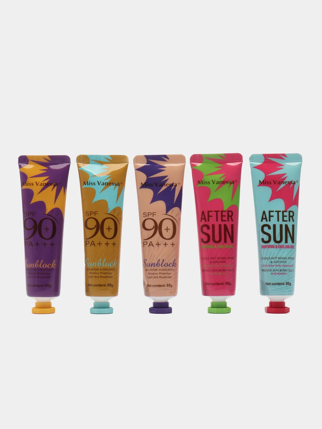 Белый солнцезащитный крем от загара для лица и тела SPF 90 PA +++ , набор кремов 5в 1