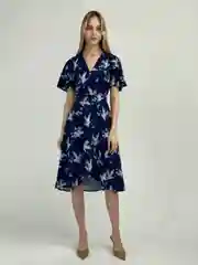 Синий платье женское,летнее, весеннее,в цветочек, в горошек, с принтом, большие размеры