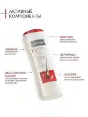 Шампунь для восстановления волос с кератином Алерана, бессульфатный